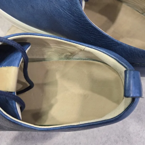 🐢 ECCO Soft 7 Men's Leather Sneaker. Blue Size 11. $170 new.