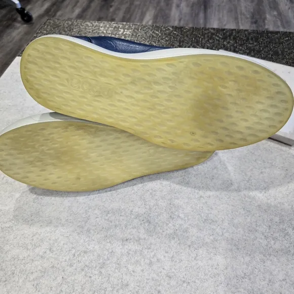🐢 ECCO Soft 7 Men's Leather Sneaker. Blue Size 11. $170 new.