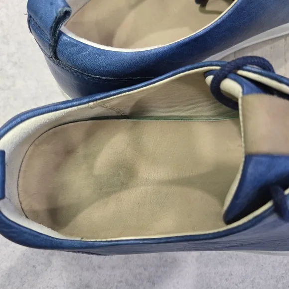 🐢 ECCO Soft 7 Men's Leather Sneaker. Blue Size 11. $170 new.