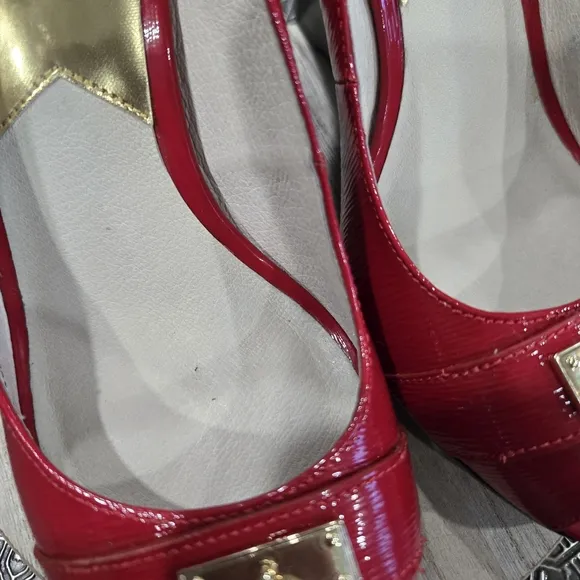 🐢 Michael Kors Hamilton Red Wedges Women's 6.5M LIMITED EDITION