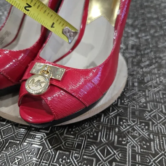 🐢 Michael Kors Hamilton Red Wedges Women's 6.5M LIMITED EDITION