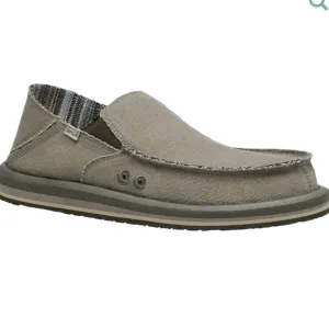 ~ New Sanuk Gray Casual Slip-On Canvas Shoes