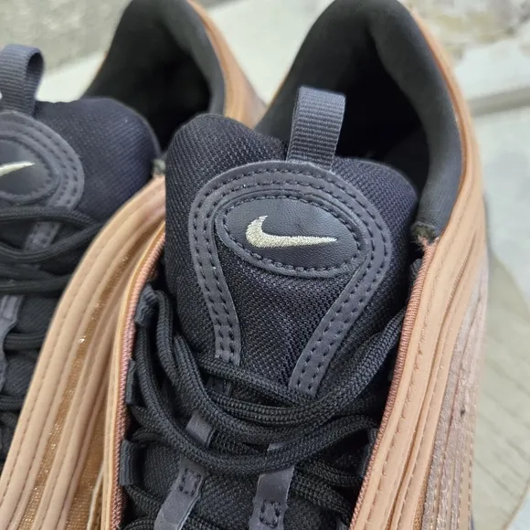 🐢 NIKE Women's  AIR MAX 97 Shoes- Copper Rose Gold Black Size 9.5