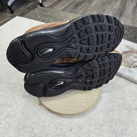 🐢 NIKE Women's  AIR MAX 97 Shoes- Copper Rose Gold Black Size 9.5
