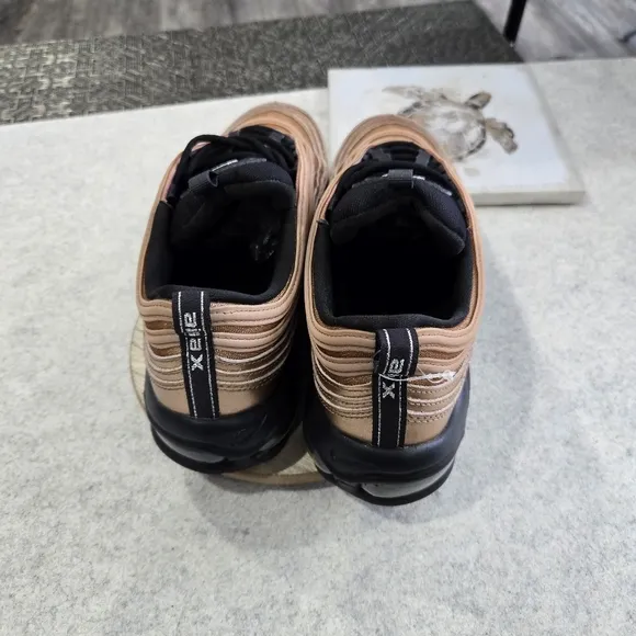 🐢 NIKE Women's  AIR MAX 97 Shoes- Copper Rose Gold Black Size 9.5