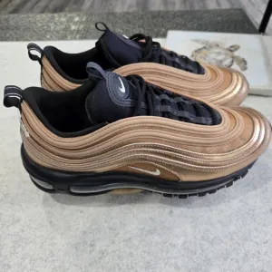 🐢 NIKE Women's  AIR MAX 97 Shoes- Copper Rose Gold Black Size 9.5