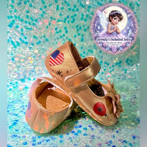 ✨❤️‍🔥🇺🇸 OOAK Star Spangled Soles for Tiny Toes!🇺🇸❤️‍🔥✨ CUSTOM LIMITED EDITION