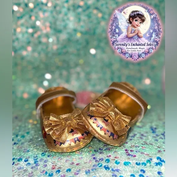 ✨❤️‍🔥🇺🇸 OOAK Star Spangled Soles for Tiny Toes!🇺🇸❤️‍🔥✨ CUSTOM LIMITED EDITION