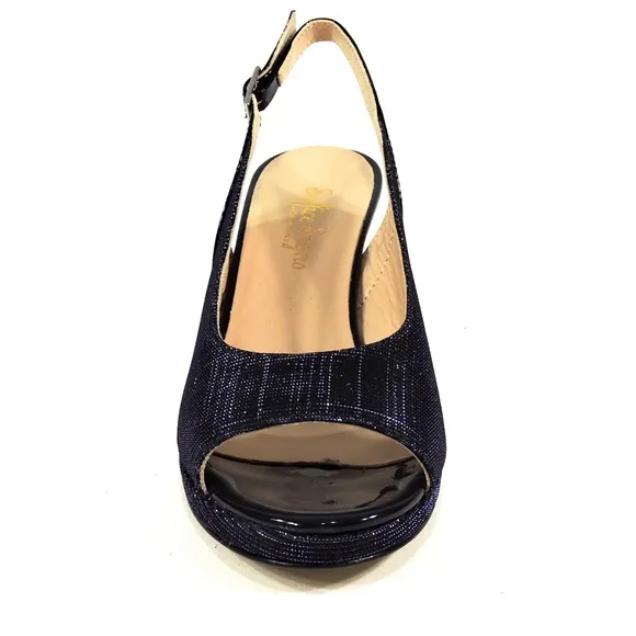 🇮🇹 PLATFORM HEELED BLUE SANDALS