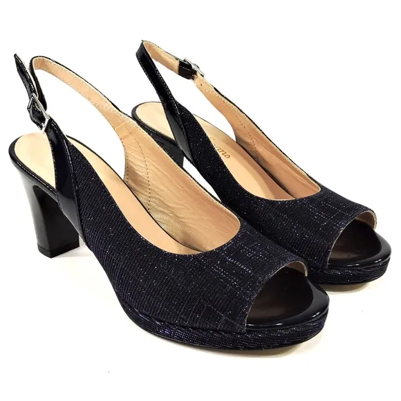 🇮🇹 PLATFORM HEELED BLUE SANDALS