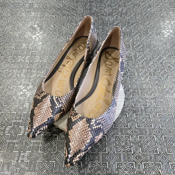 🐢 Sam Edelman Women's Snake Skin Shoe. Size 10 1.5&quot; Heel