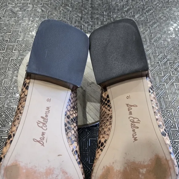 🐢 Sam Edelman Women's Snake Skin Shoe. Size 10 1.5&quot; Heel