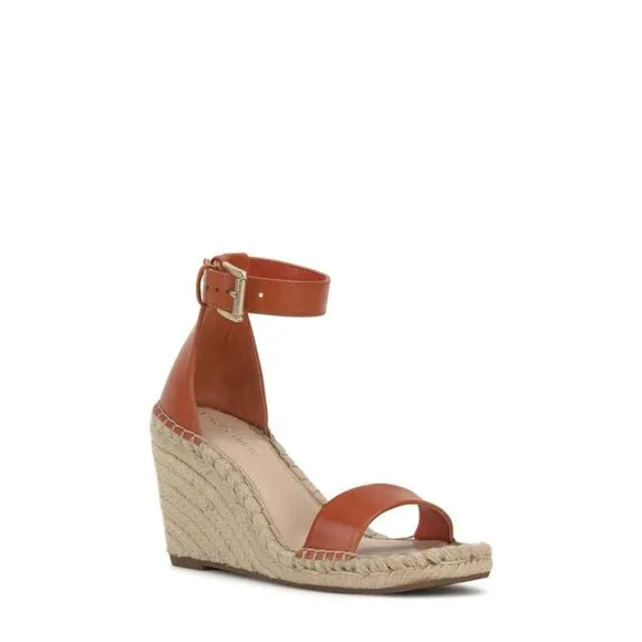 🆕 VINCE CAMUTO Meddrina Espadrille Wedge Ankle Strap Sandal Shoes 6.5