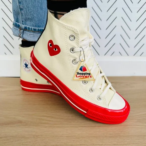 ❤️10.5 Converse Chuck All Star 70 Hi Comme des Garcons PLAY Women Shoes A01794C