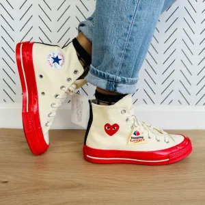 ❤️10.5 Converse Chuck All Star 70 Hi Comme des Garcons PLAY Women Shoes A01794C