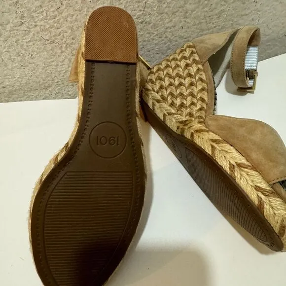 1901 Espadrilles Ankle Strap Sandals, Size 6.5M New