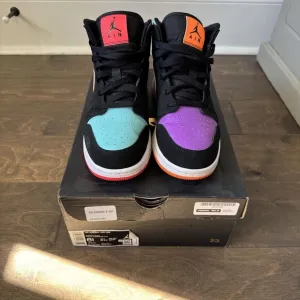 2019 Nike Air Jordan 1 Mid Multi-Color (GS) Basketball Shoes 554725-083 Sz 6.5Y