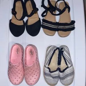 4 pairs of toddler girls size 10 shoes!
