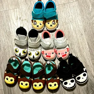 6 pairs ikiki shoes size 4, size 5, and size 6