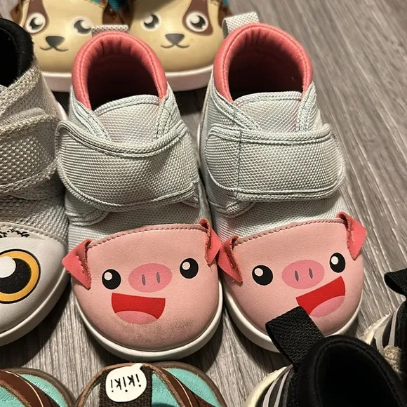 6 pairs ikiki shoes size 4, size 5, and size 6