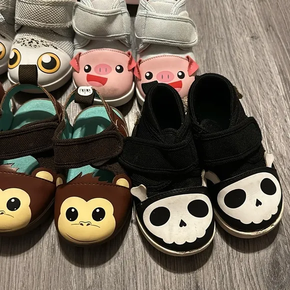 6 pairs ikiki shoes size 4, size 5, and size 6