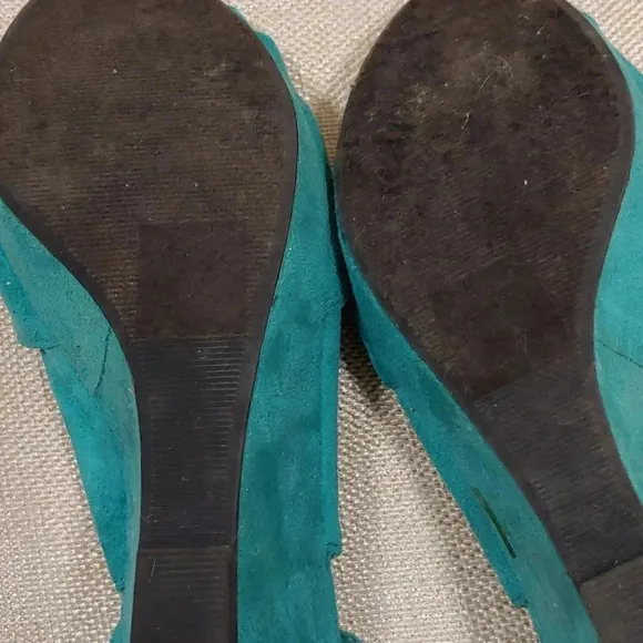 A pair of wedge shoes