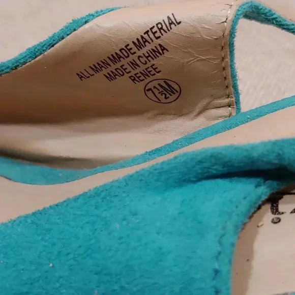 A pair of wedge shoes