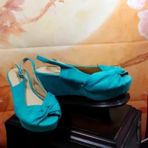 A pair of wedge shoes