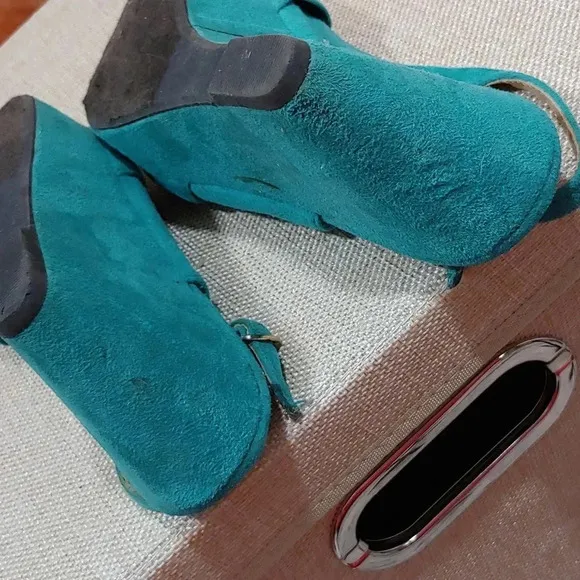 A pair of wedge shoes