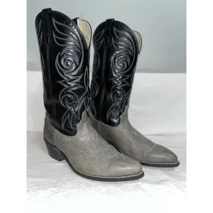 Acme Vintage Gray Men’s Cowboy Boots Leather Sz 10 1/2 D