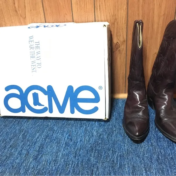 ACME Vintage Men’s Burnt Apple Western Boots