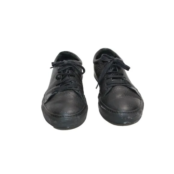 Acne Studios Adrian Grain Black Leather Sneakers Shoes Mens Size EUR 44 / US 11