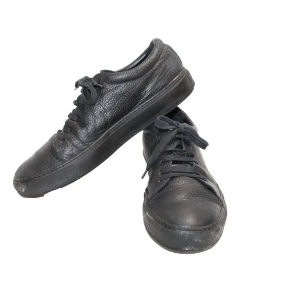 Acne Studios Adrian Grain Black Leather Sneakers Shoes Mens Size EUR 44 / US 11