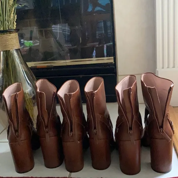 AD &amp; Daughters Declann Leather Block Boots.