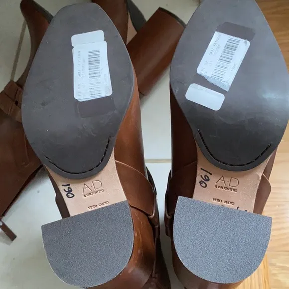 AD &amp; Daughters Declann Leather Block Boots.