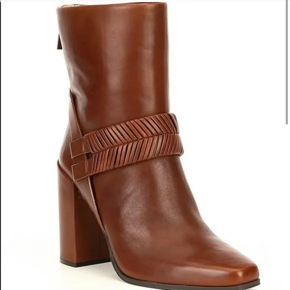 AD &amp; Daughters Declann Leather Block Boots.