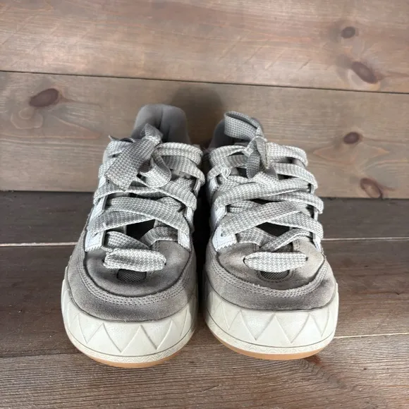 adidas adimatic womens size 9 shoes gray athletic chunky skate sneakers