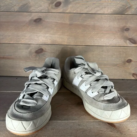 adidas adimatic womens size 9 shoes gray athletic chunky skate sneakers
