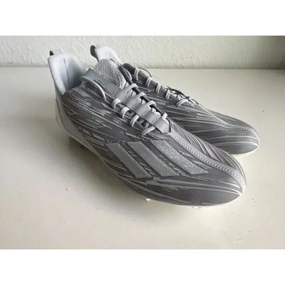 Adidas Adizero Silver Metallic Grey Football Cleats GX5414 Men’s Size 15
