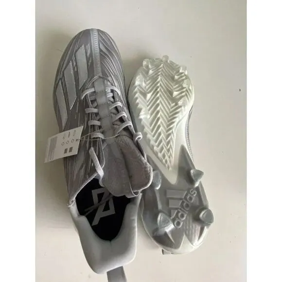 Adidas Adizero Silver Metallic Grey Football Cleats GX5414 Men’s Size 15
