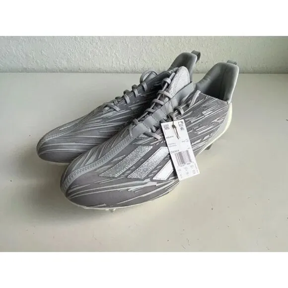 Adidas Adizero Silver Metallic Grey Football Cleats GX5414 Men’s Size 15