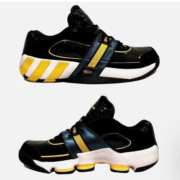 Adidas Agent Gil Restomod Basketball Shoe Sneaker Mens 12.5 Black Gold Steel
