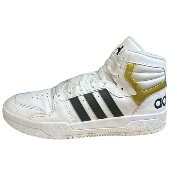 Adidas Entrap White Gold Metallic Men's High Top Shoes Sneakers #FY4284 Size 9.5