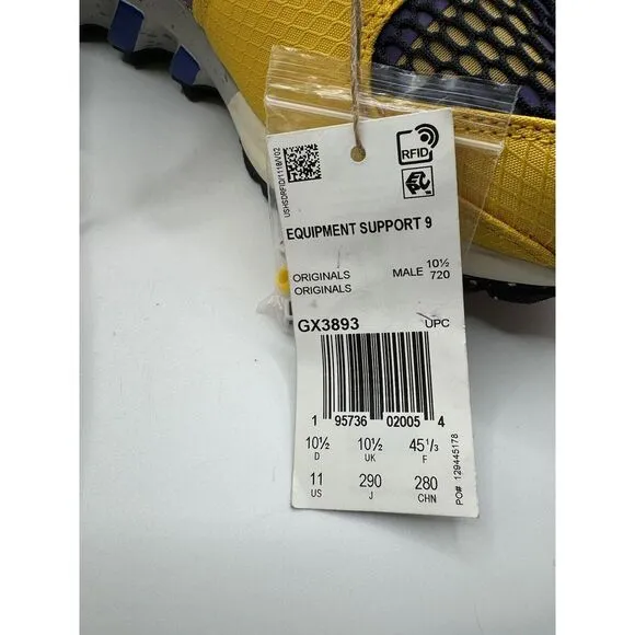 Adidas EQT Support 93 Womens 11 Sean Wotherspoon Black/Red/Violet/Yellow 2022