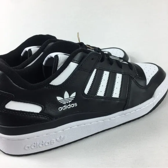 Adidas Forum Low Leather Shoes Originals Core Black/White HQ1494 Mens 12 new