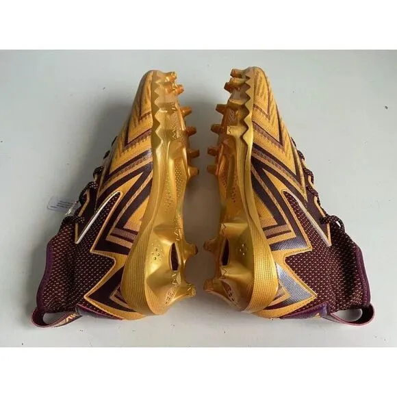 Adidas Freak 23 Inline Burgundy Yellow Football Cleats IF1046  Men's Size 12