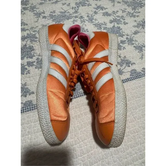 Adidas Gazelle Orange trainers leather 8 1/2