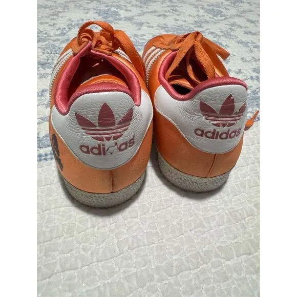 Adidas Gazelle Orange trainers leather 8 1/2