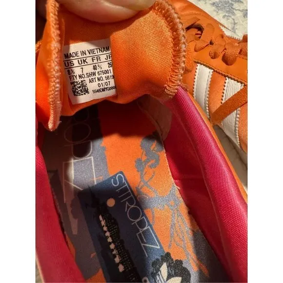 Adidas Gazelle Orange trainers leather 8 1/2