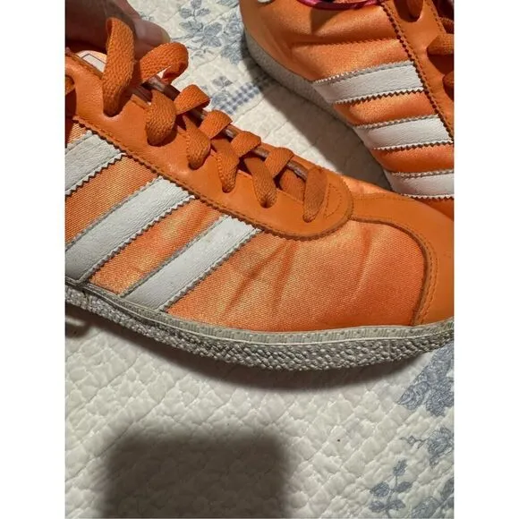 Adidas Gazelle Orange trainers leather 8 1/2